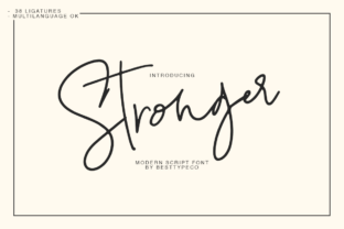 Stronger: A Handmade Calligraphy Font for Creative Workflows